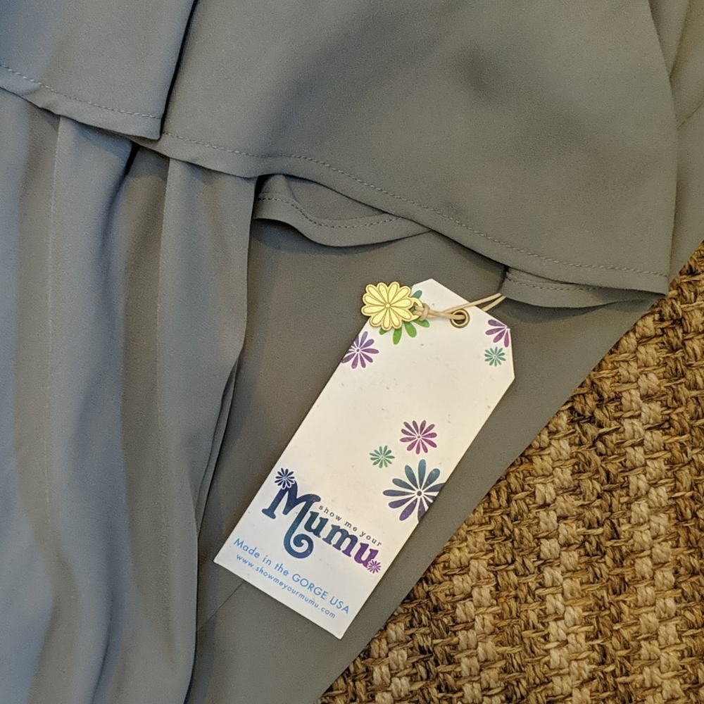 Show Me Your Mumu Caitlin Ruffle Maxi Dress New S - Picture 6 of 6